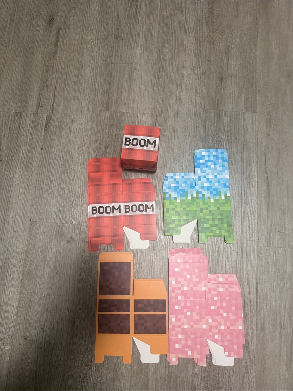 BOOM Themed Party Favor Boxes - Red, Blue, Green, Pink, Orange